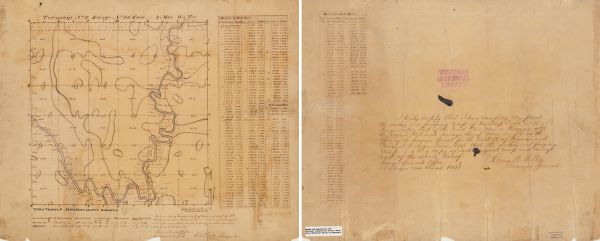 Survey Of The Town Of Ixonia, Jefferson County, Wisconsin Territory 