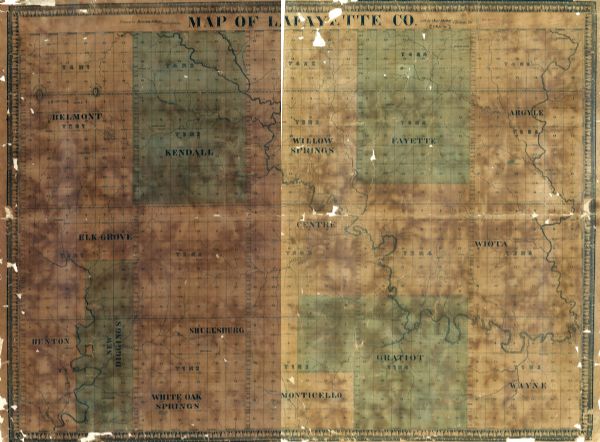 Map of Lafayette County, Wisconsin | Map or Atlas | Wisconsin ...