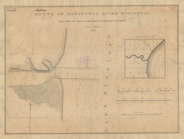 Mouth of Manitowoc River Wisconsin | Map or Atlas | Wisconsin ...