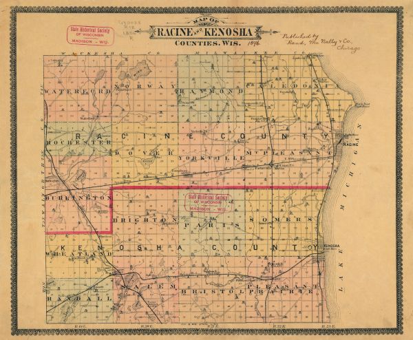 Kenosha County Wisconsin Map Of Towns And Its