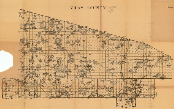 Vilas County Wisconsin | Map or Atlas | Wisconsin Historical Society