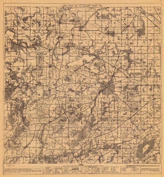 Land Cover Map of Waukesha County, Wisconsin Map or Atlas Wisconsin