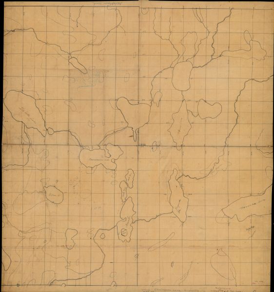 This manuscript map by Increase Lapham shows the lakes and streams in the northwestern quarter of Waukesha County, Wisconsin. 
