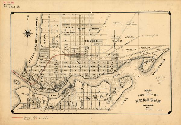 Map of the City of Menasha, Wisconsin | Map or Atlas | Wisconsin ...