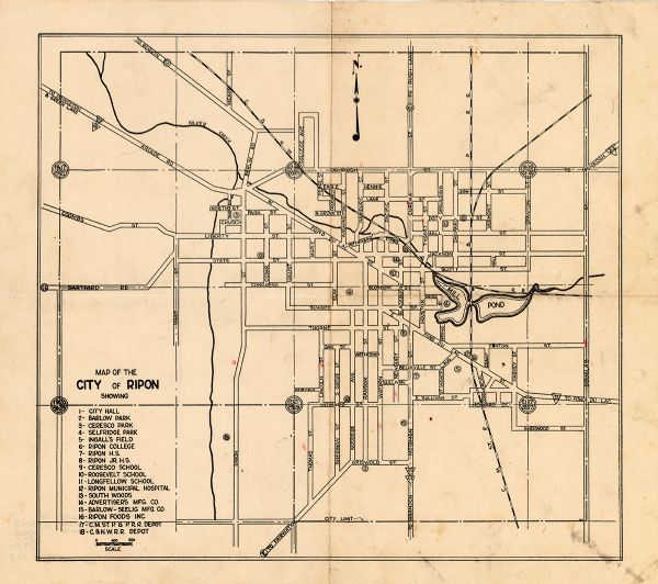 Map Of Ripon Wisconsin Map of the city of Ripon Wisconsin | Map or Atlas | Wisconsin 