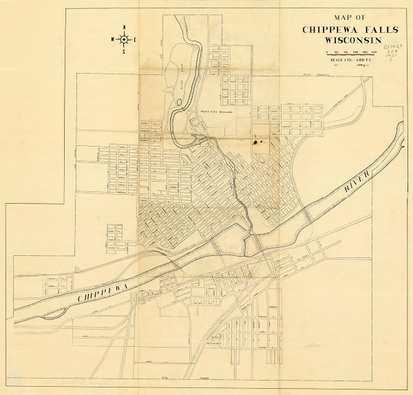 Map of Chippewa Falls, Wisconsin | Map or Atlas | Wisconsin Historical ...