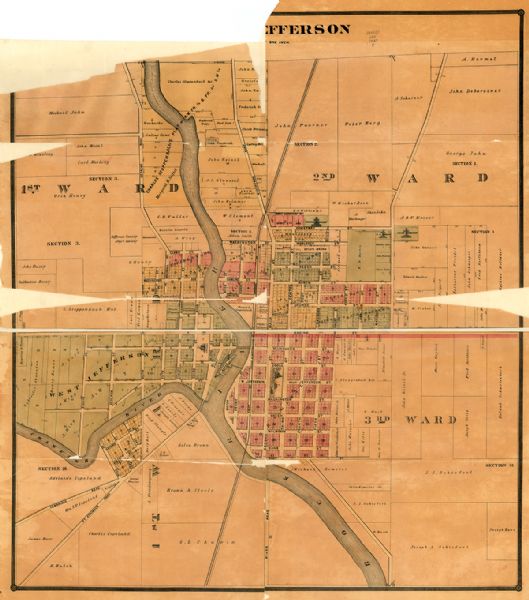 City of Jefferson, Wisconsin | Map or Atlas | Wisconsin Historical Society