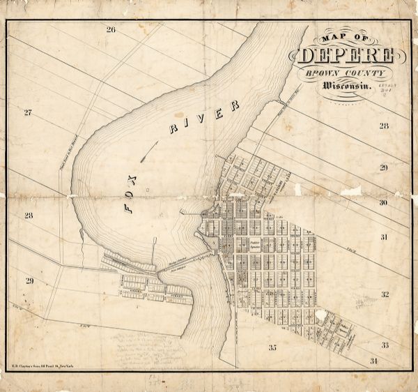 Map of De Pere, Brown County, Wisconsin Map or Atlas Wisconsin