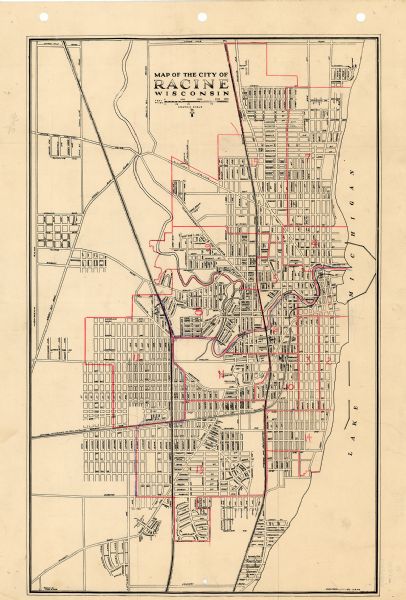 Map of the City of Racine, Wisconsin | Map or Atlas | Wisconsin ...