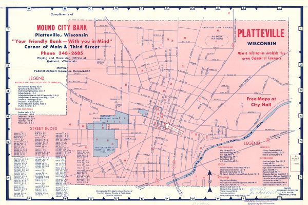 Platteville Wisconsin Map Or Atlas Wisconsin Historical Society   1125003006 L 