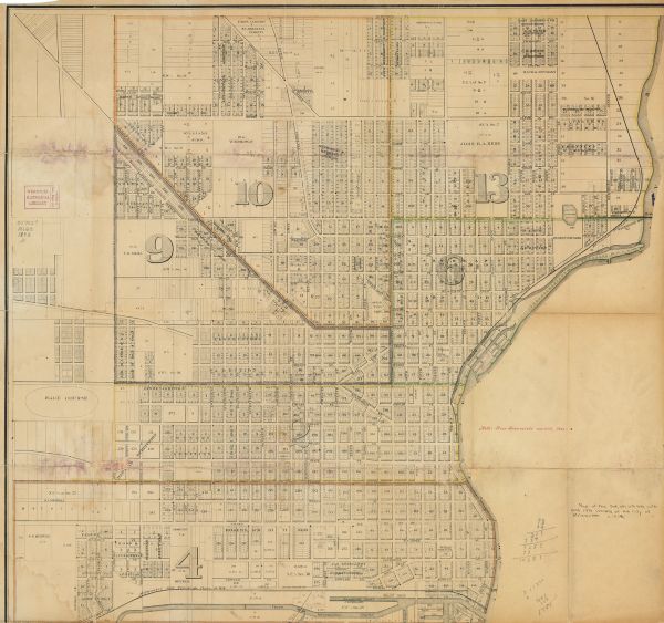 Map of the 2nd, 4th, 6th, 9th, 10th, and 13th Wards of the City of ...