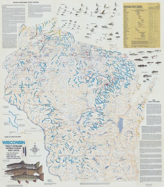 Wisconsin Trout Streams Spring Ponds And Lakes Map Or Atlas 