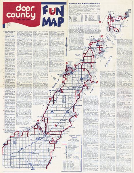 Door County, Wisconsin Fun Map 