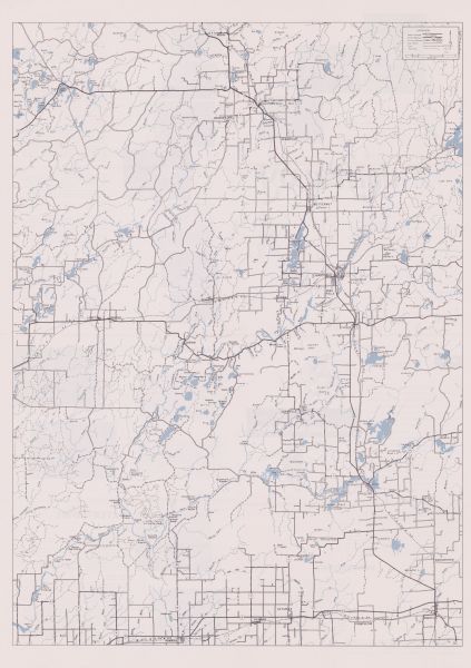 This map shows hunting areas, lakes, rivers, railroads, highways, roads, and trails around Clam Lake, Glidden, and Flambeau Flowage in the north, to Hawkins, Kennan, and Prentice in the south; includes the Flambeau River, and the towns of Phillips, Park Falls, Butternut, and Loretta. The back of the map shows illustrations and text with advice on hunting water-fowl and upland game birds.
