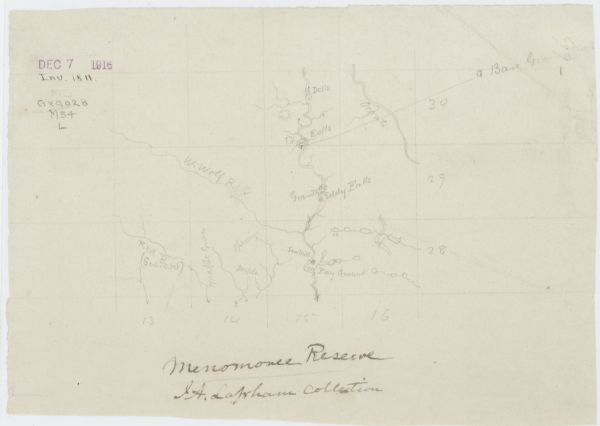 This map is pencil on paper and shows rivers, granite locations, and selected landmarks. Relief is shown by hachures.