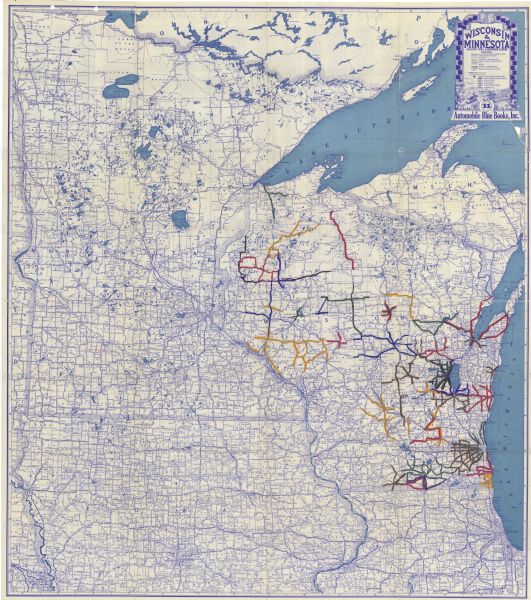 Maps of Minnesota and Iowa, St. Paul, Minnesota, and Milwaukee