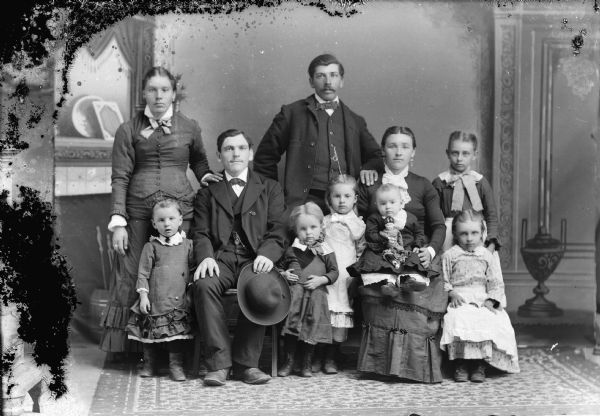 Studio Portrait of European American Family