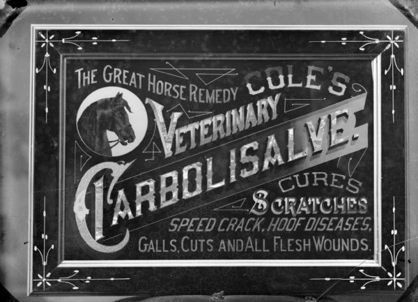 Copy photograph of advertisement for "Cole's Veterinary Carbolisalve".