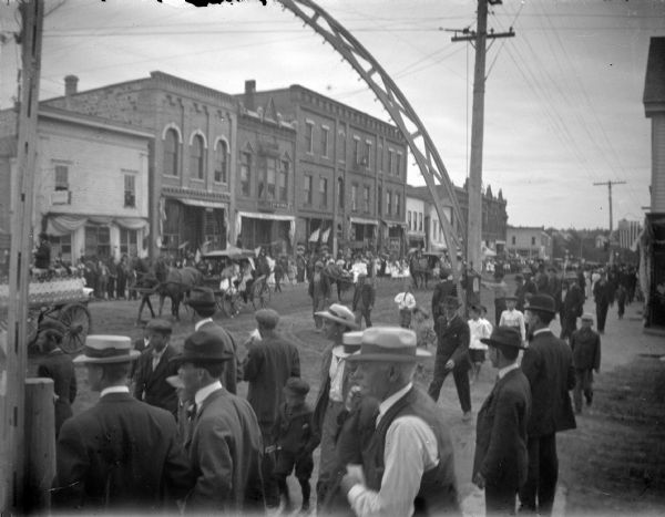 Parade on Main Street | Photograph | Wisconsin Historical Society