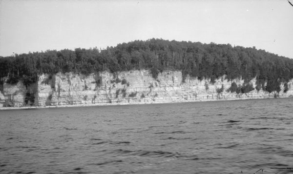 Rock Island bluff as seen from the water.