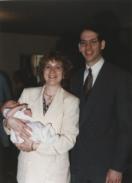 Jill and Cary Bremigan at a baptism for a friend's baby.