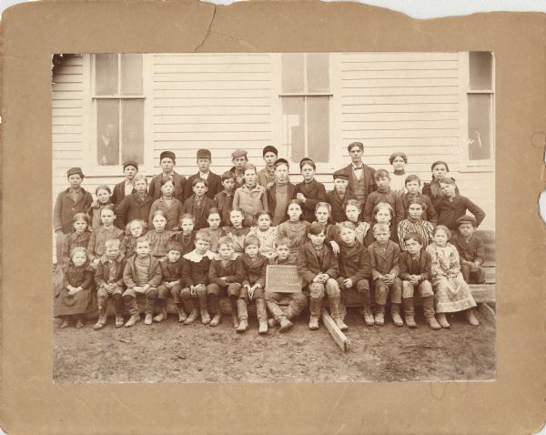 Plum Grove School, Class Photo | Photograph | Wisconsin Historical Society