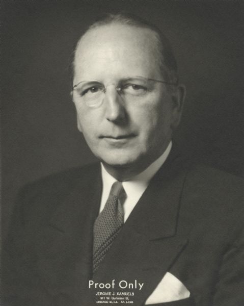 Quarter-length studio portrait of Robert B.L. Murphy. He is wearing a suit and tie.