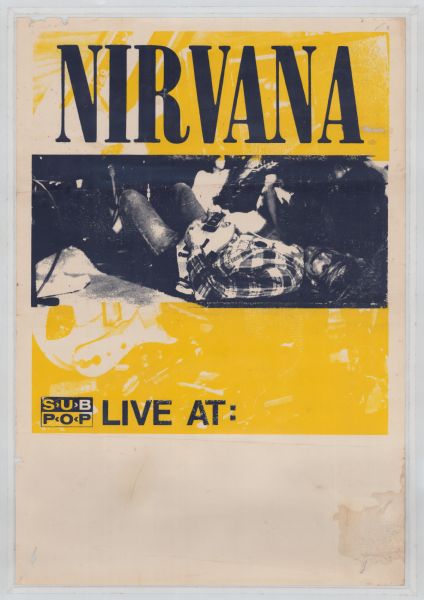 Nirvana poster from their 1990 tour.