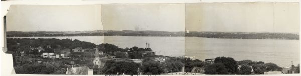 Panoramic elevated view to the east from the Capitol Square.