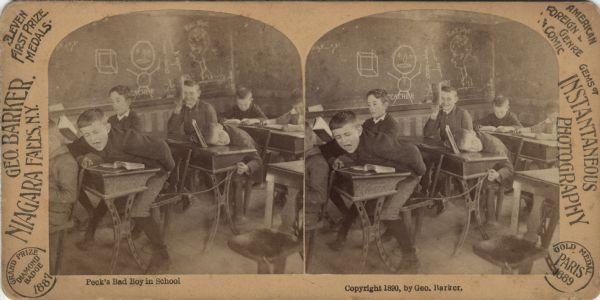 Peck's Bad Boy in School | Photograph | Wisconsin Historical Society