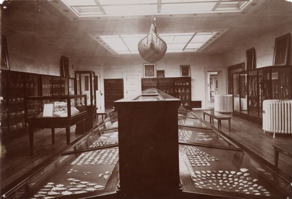 The ethnology room in the State Historical Society museum.