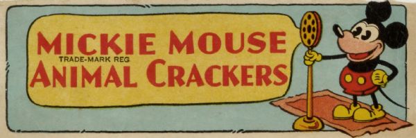 Label submitted to the State of Wisconsin for trademark registration from the Quality Biscuit Company. Features a cartoon drawing of a mouse holding a microphone.