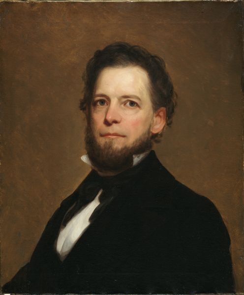 Quarter-length portrait of Lyman C. Draper. This shows him at the time he assumed the position of Historical Society superintendent, at the age of 38.