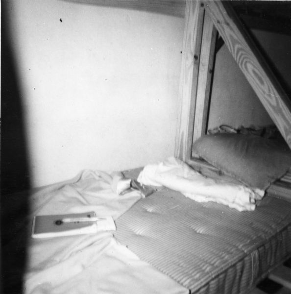 "The King's Bedroom" in the Delta Ministry Office taken by a civil rights volunteer. "When the spirit is satisfied, the flesh knows little discomfort."