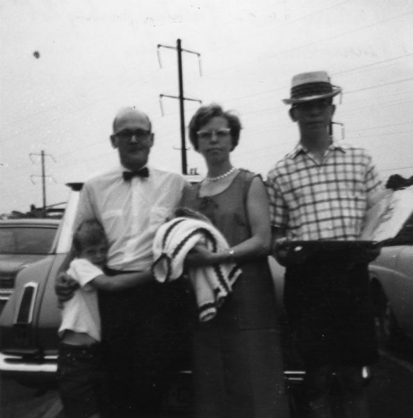 A small group welcomes a returning civil rights volunteer in a parking lot outside the Pennsylvania Railroad station.<p>"A safe return home after my visit to another planet. There is no question in my mind that in working actively for the freedom of others, I have myself become more free."