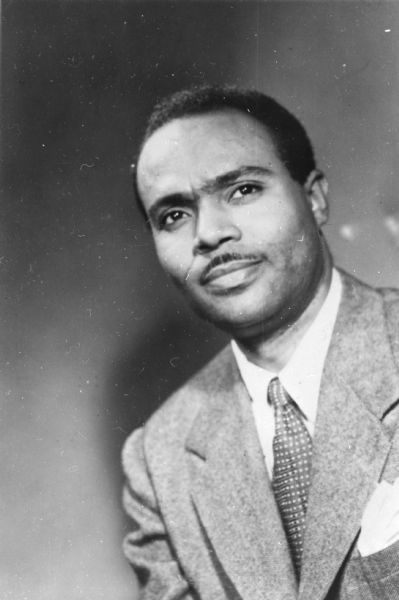Portrait of James Farmer, civil rights activist and co-founder of CORE (Congress of Racial Equality).