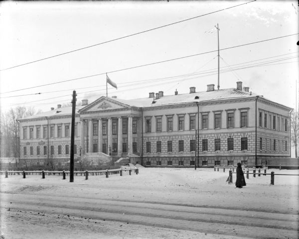 Exterior of the governor general's house of the U.S. Army's North Russian Expeditionary Force.