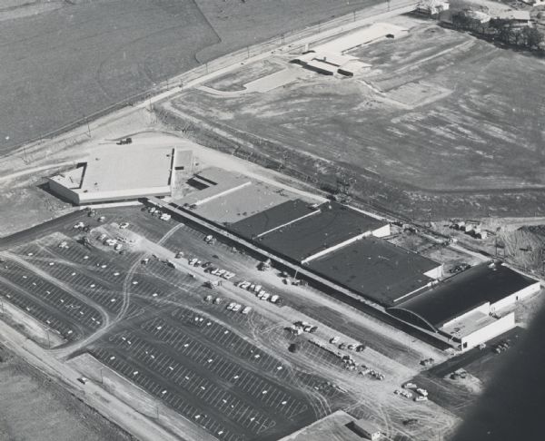 Aerial view of the Westgate Shopping Center under construction.