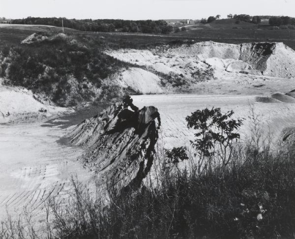 Sand and gravel pit used by the Dane County highway department as a source of supply.