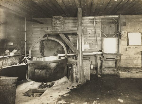 Interior view of the Magnolia Cheese Factory.