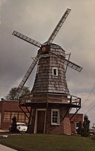 Because of the predominate Dutch background of people in the Cedar Grove area, it was decided by the Cedar Grove Booster Club to perpetuate this heritage with the addition of a typical Dutch grain mill in Windmill Park. The mill is named "De Visch" because many of the early settlers from the Province of Zeeland were engaged in fishing at nearby Amsterdam Beach in the town of Holland.