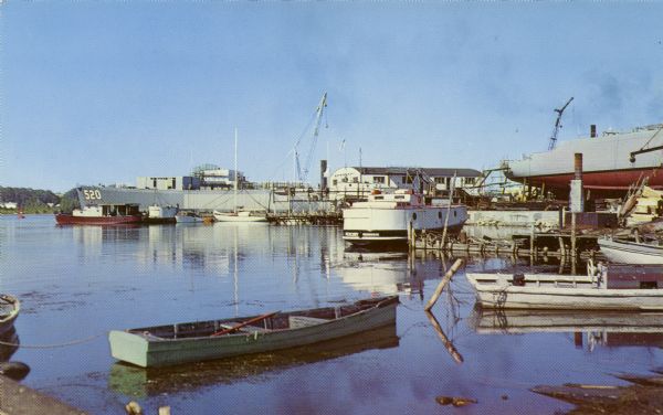 View from pier of Peterson's Boat Works in Sturgeon Bay.