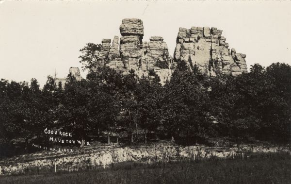 Coon Rock Postcard Wisconsin Historical Society 8331