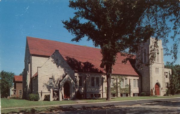 Exterior view of Trinity Lutheran Church.