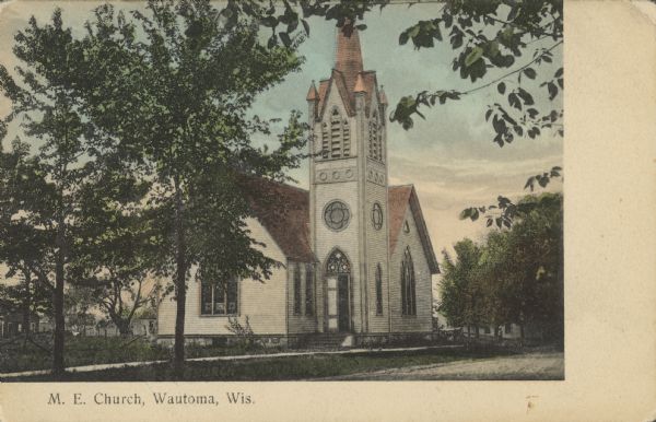 M.E. Church | Postcard | Wisconsin Historical Society