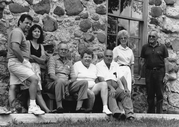 This group relaxed at the old Weber Brewery. Left to Right: Craig and Anita Ruffing, Les Black, Helen and Fred Bandlow, Shirley Widmer and Russ Bandlow.