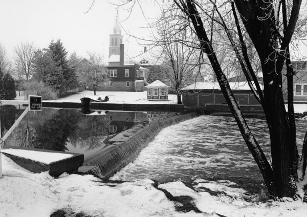 Built in 1916, the Theresa Village Dam has played a large part in the appearance of the Rock River. Dam is pictured in winter.