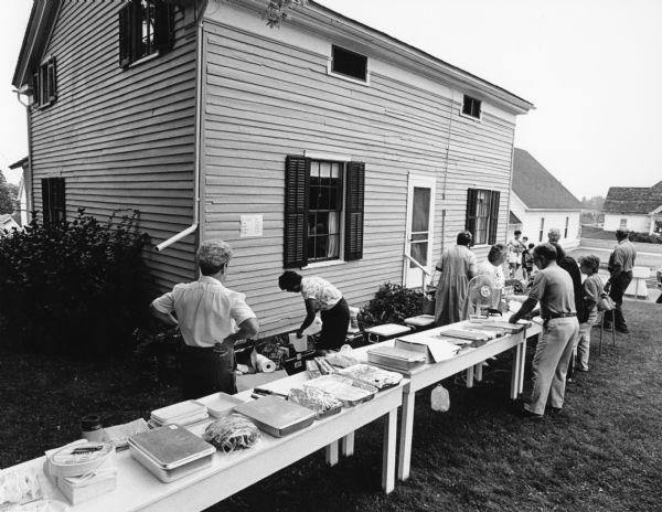 Cake, ice cream, and soda served at the annual Historical Society Social.