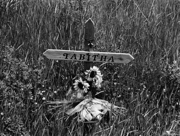 A cross on Highway 110 South of Winchester marks the spot where Tabitha Dyer was killed in a car accident.