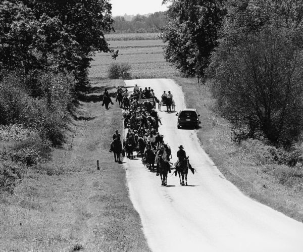 Wagon Train continues on McArther Road.